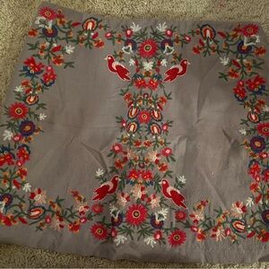 Altar'd State Gray Mini Skirt with Embroidery, Size Medium